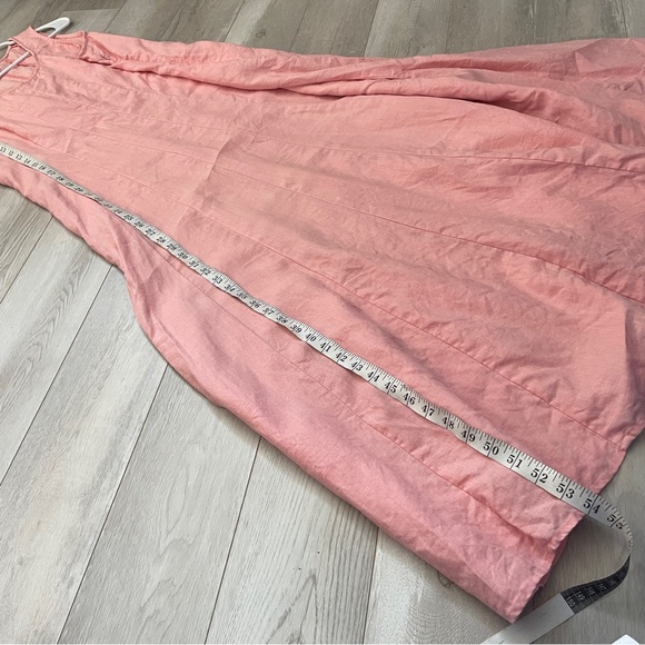 J.Jill Linen Dress pintuck midi womens Pink (large TALL) natural minimalist - Picture 6 of 6